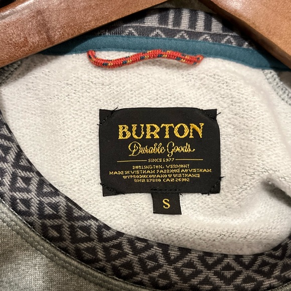Burton Oak Crewneck Sweater Sweatshirt Fleece Sz S - Picture 5 of 14